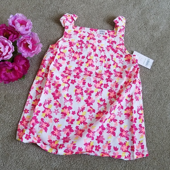 Floral Tie-Shoulder Tank - Picture 2 of 4